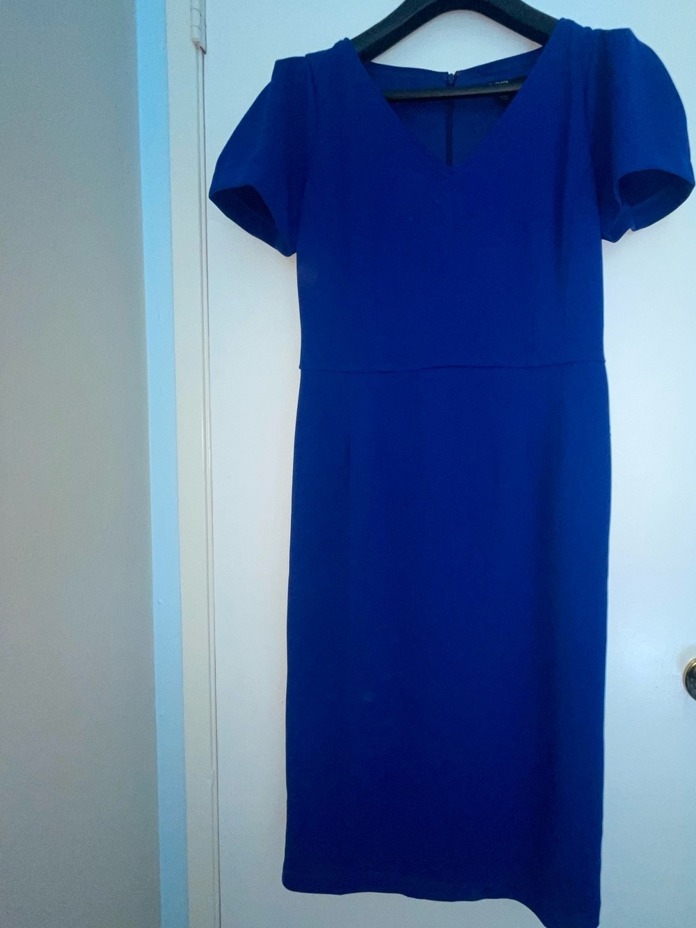 Maggy London Royal Blue Midi Dress Sz 8